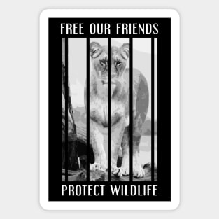 free our friends - lions Magnet